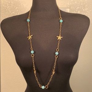 Gold and Turquoise Starfish Necklace!!!